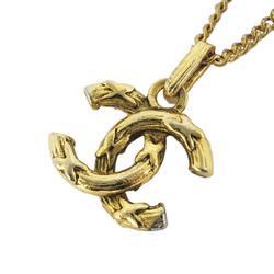 Chanel Necklace Coco Mark GP Plated Gold Ladies