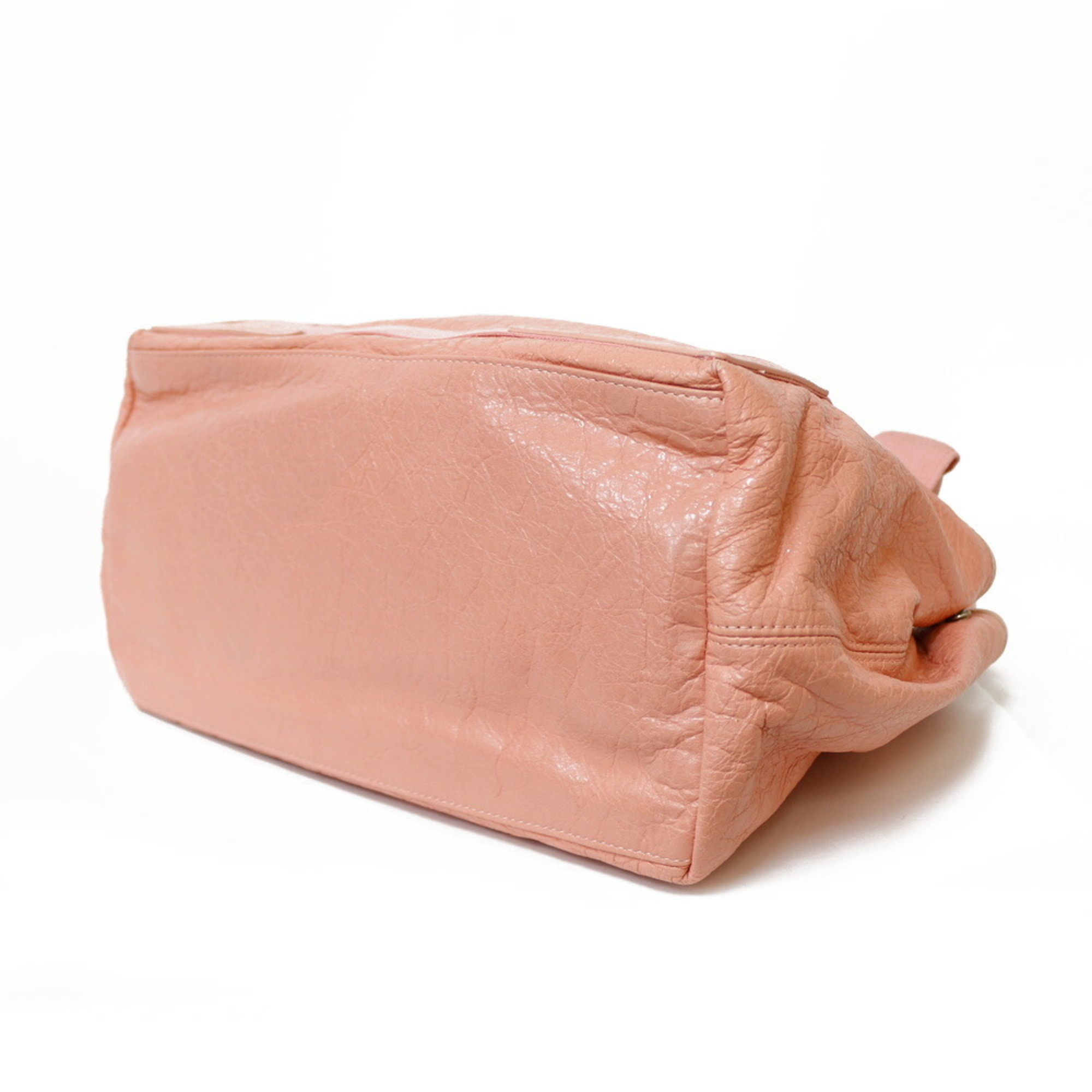 Balenciaga Navy Cabas Handbag Leather Pink Women's BRB01000000002849