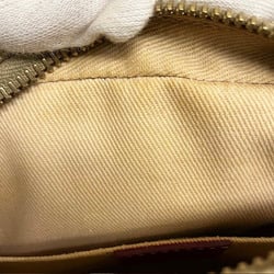 CELINE Macadam Shoulder Bag Pochette Beige Red Ladies CE00 22 USED ITD9Z9DLEZDW