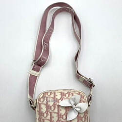 Christian Dior Trotter Shoulder Bag Number 1 Pink White Canvas Women's USED ITLB8GO054