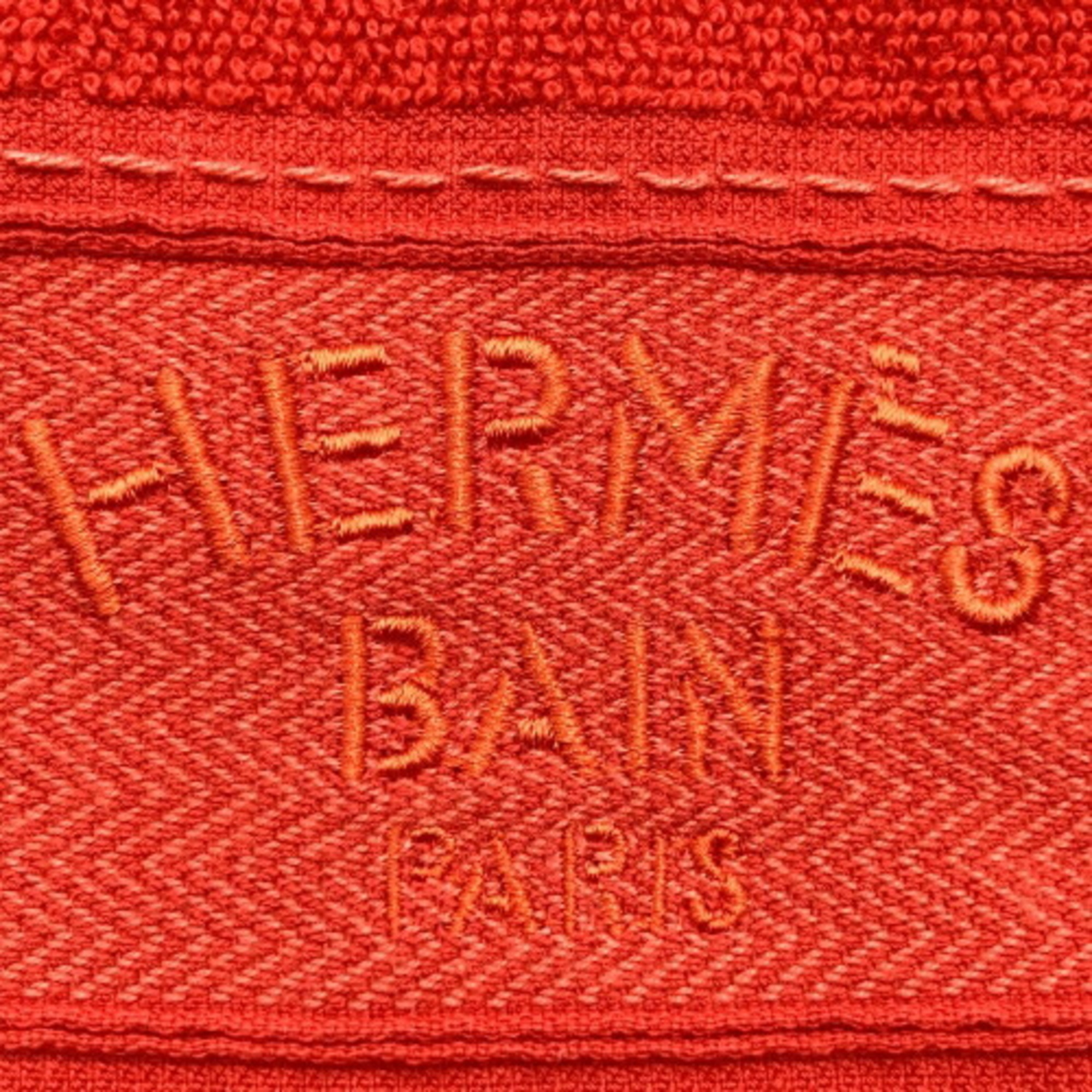 HERMES Blanket Towel Stole Red Cotton Women's Men's Accessories Fashion USED ITKYHW0WHBHS