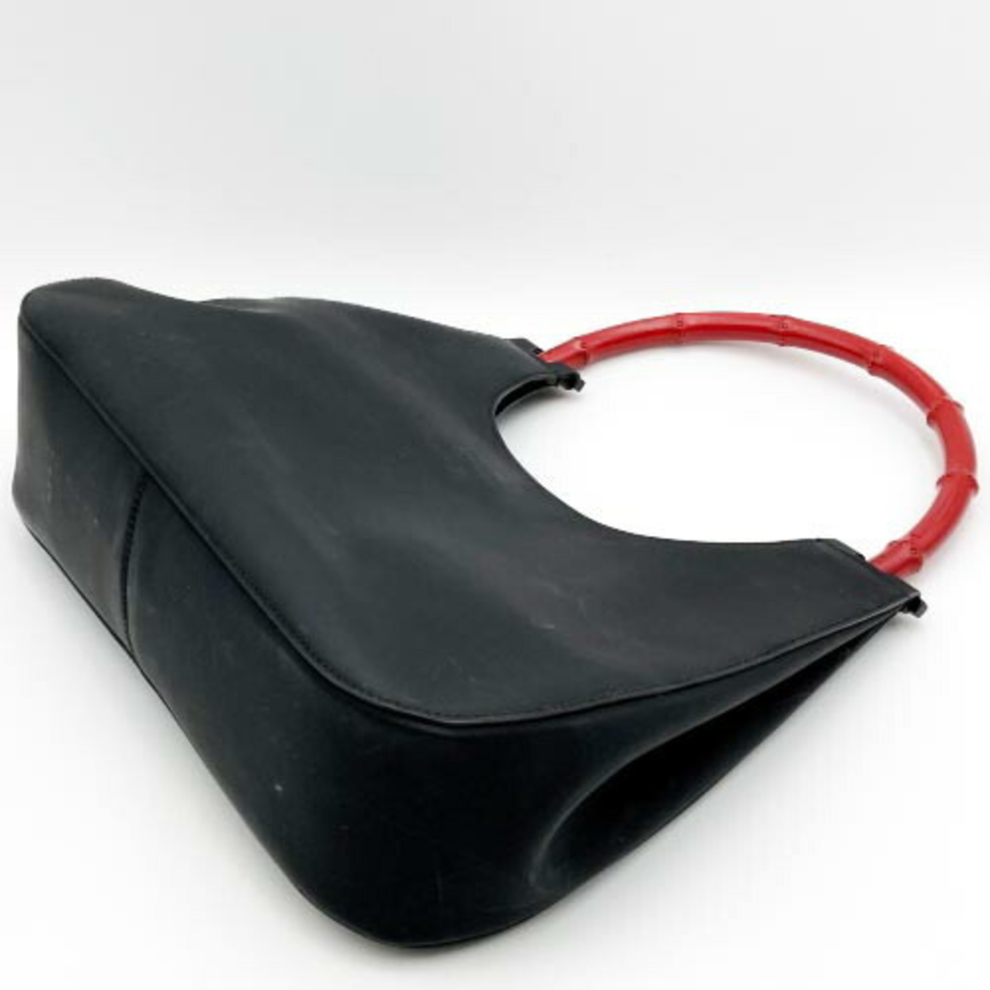 GUCCI Gucci Bamboo Shoulder Bag Handbag Hobo Black Red Leather Ladies Fashion 001 3739 USED IT2RWJLKQ3UW