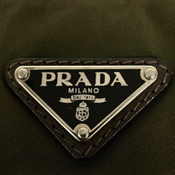 PRADA Prada shoulder bag nylon triangle khaki ladies men USED ITFATLJVBLIS