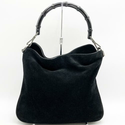 GUCCI Gucci Bamboo Shoulder Bag Handbag Black Suede Leather Ladies 001 1638 USED IT9HMD4IZZH4