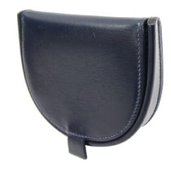 Hermes Coin Case Burgundy Black Box Calf Horseshoe Shape Wallet Compact Navy Women's Men's HERMES