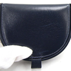 Hermes Coin Case Burgundy Black Box Calf Horseshoe Shape Wallet Compact Navy Women's Men's HERMES