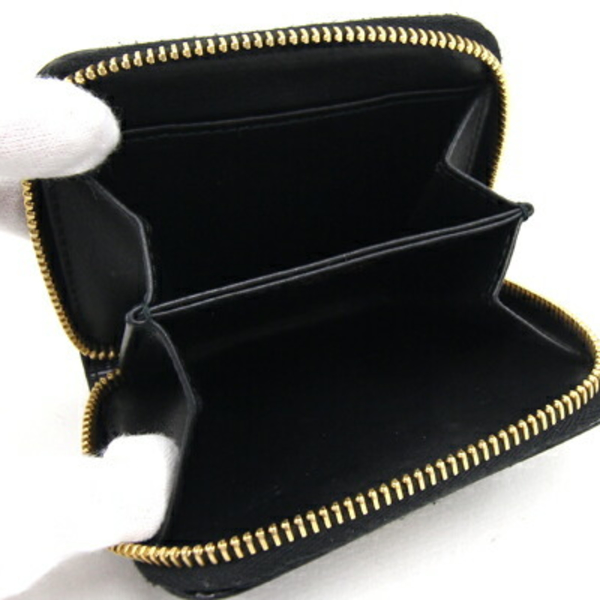 Prada coin case 1MM268 black leather wallet ladies PRADA