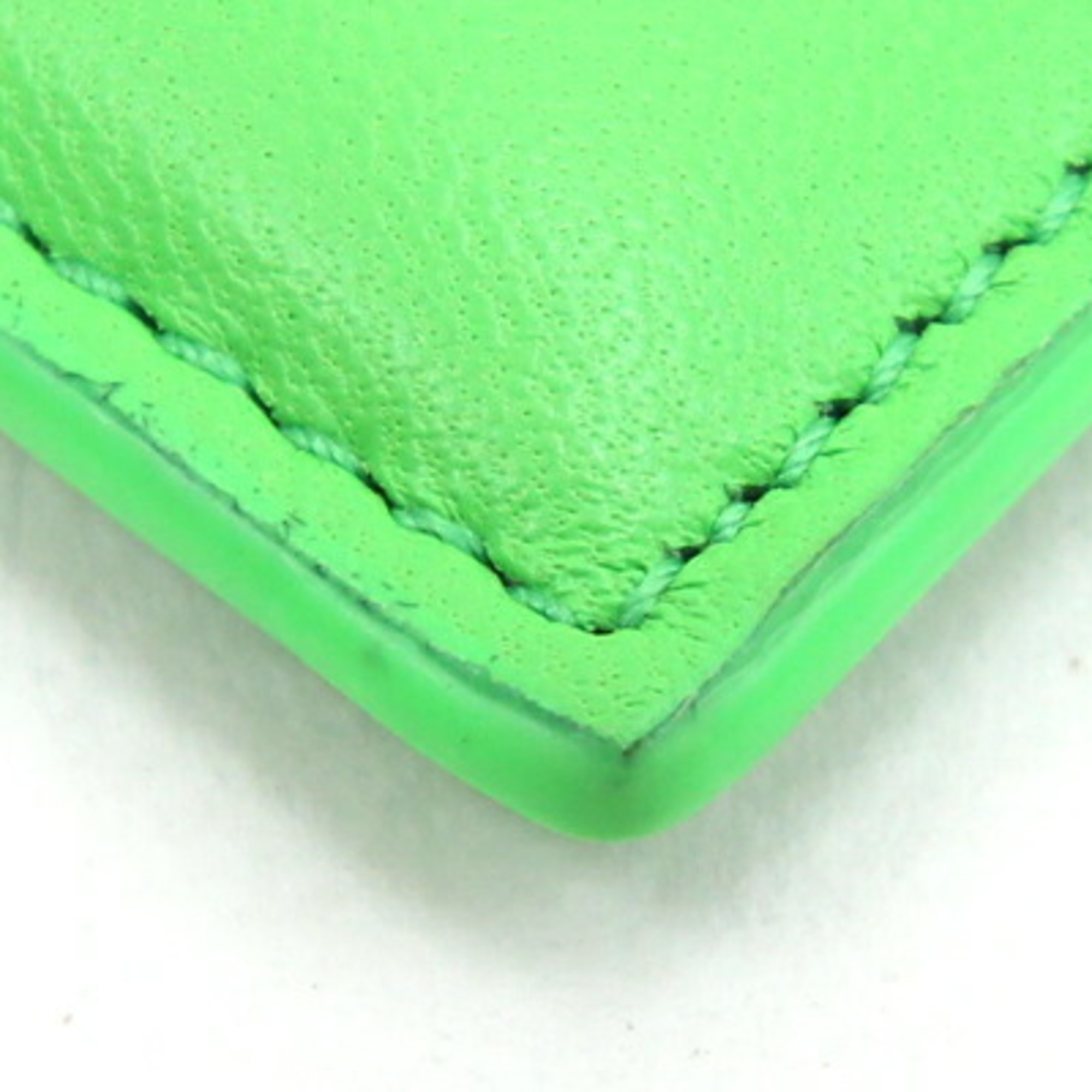 BVLGARI Card Case AMBUSH Collaboration Green Leather Pass Neon Men Women