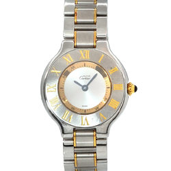 Cartier Must 21 Vantian Combi W10073R6 Women's Watch Silver Dial Quartz