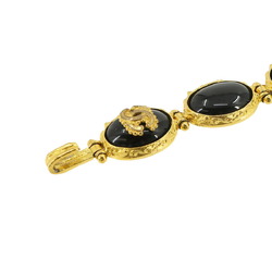 CHANEL colored stone bracelet black gold 96A Bracelet