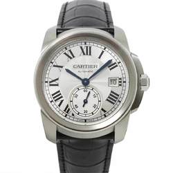 Cartier Caliber de WSCA0003 Men's Watch Date Silver Dial Luton Small Second Automatic Winding