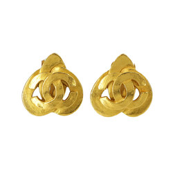 CHANEL Cocomark Earrings Gold 97P