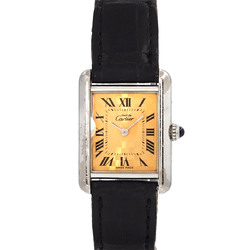Cartier Must Tank SM W1017654 2003 Limited Women's Watch Orange Dial SV925 Quartz