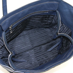 Prada tote bag 1BG202 navy leather shoulder ladies PRADA