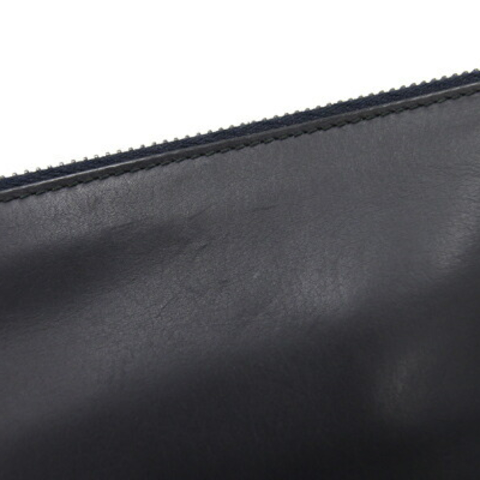Bottega Veneta Clutch Bag Navy Khaki Black Leather Second Men's BOTTEGA VENETA