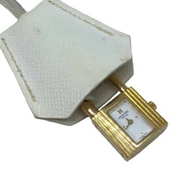 HERMES Kelly Crochette Watch □H stamp (2003) White Epson Accessories Ladies Men's Unisex