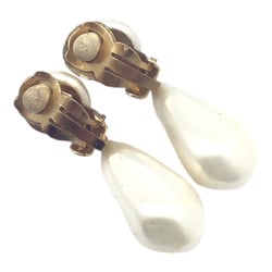 CHANEL Pearl Earrings Coco Mark Fake G Hardware GP Gold Ear Accessories Fashion Women's