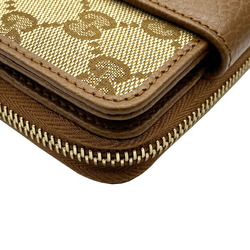 GUCCI Gucci Bi-fold Wallet GG Canvas Brown 346056