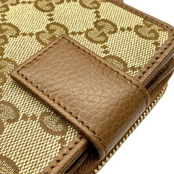 GUCCI Gucci Bi-fold Wallet GG Canvas Brown 346056