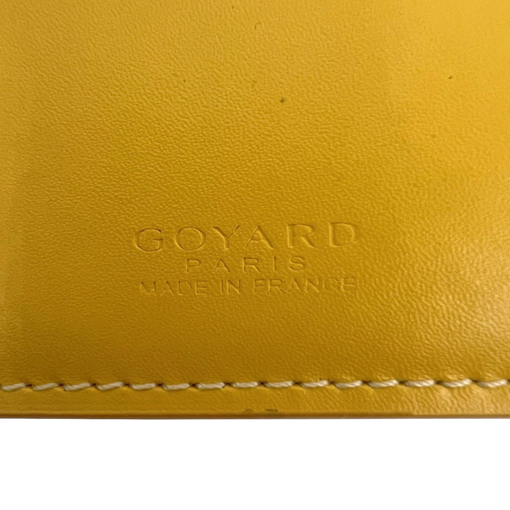 GOYARD Billfold Wallet Long Flap Bifold Goyard Canvas Yellow Men's Women's