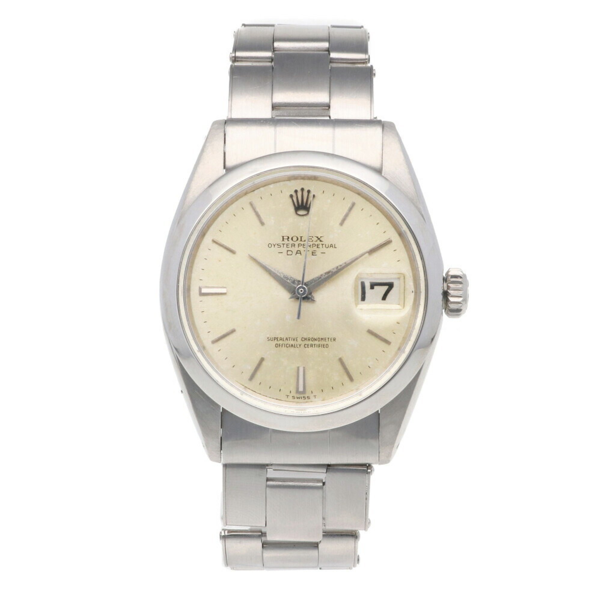 Rolex Date Oyster Perpetual Watch Stainless Steel 1500 Automatic Men's ROLEX No. 13 1965 Overhauled RWA01000000005038