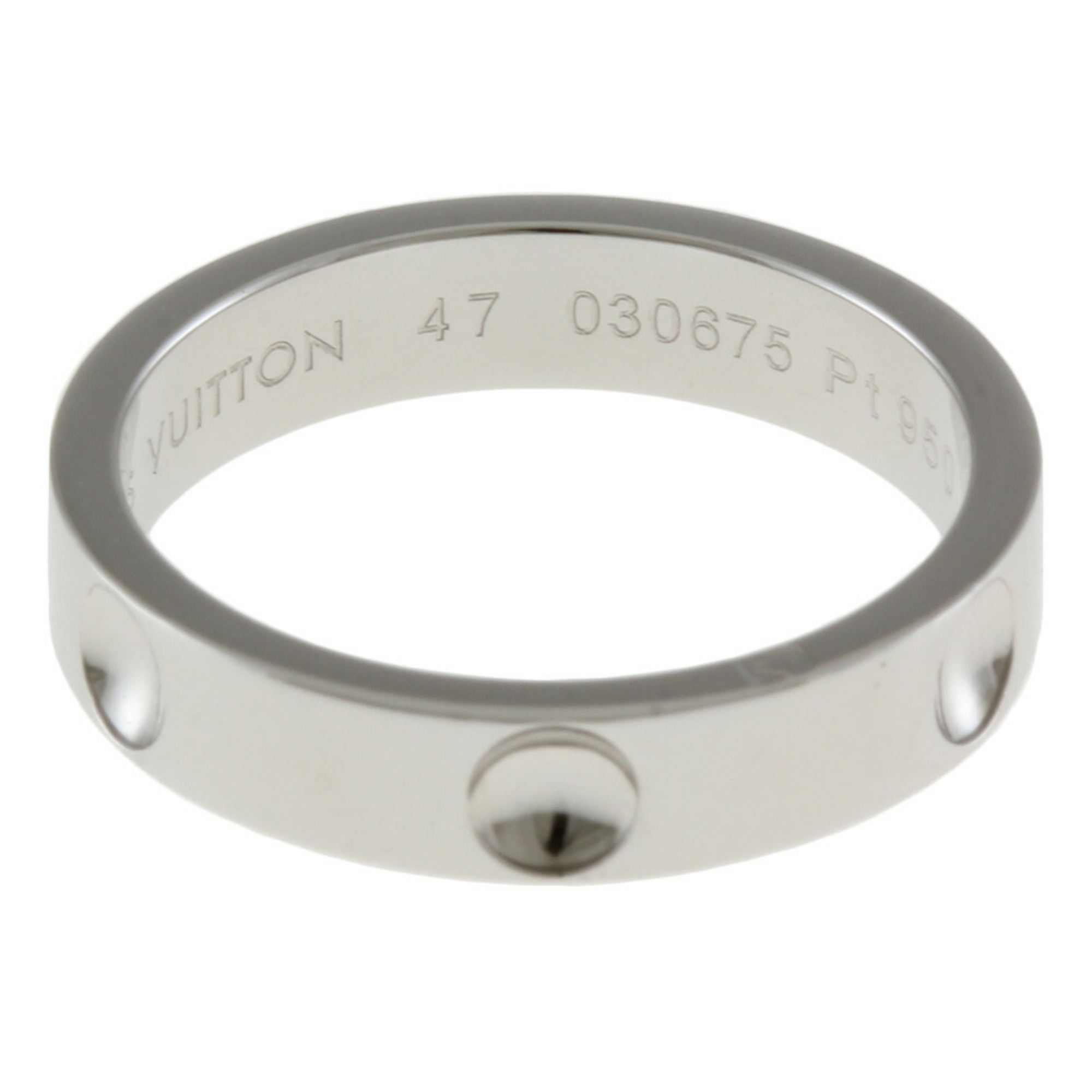 Louis Vuitton Petit Berg Empreinte Ring No. 7 Pt950 Platinum Women's LOUIS VUITTON BRJ10000000119274