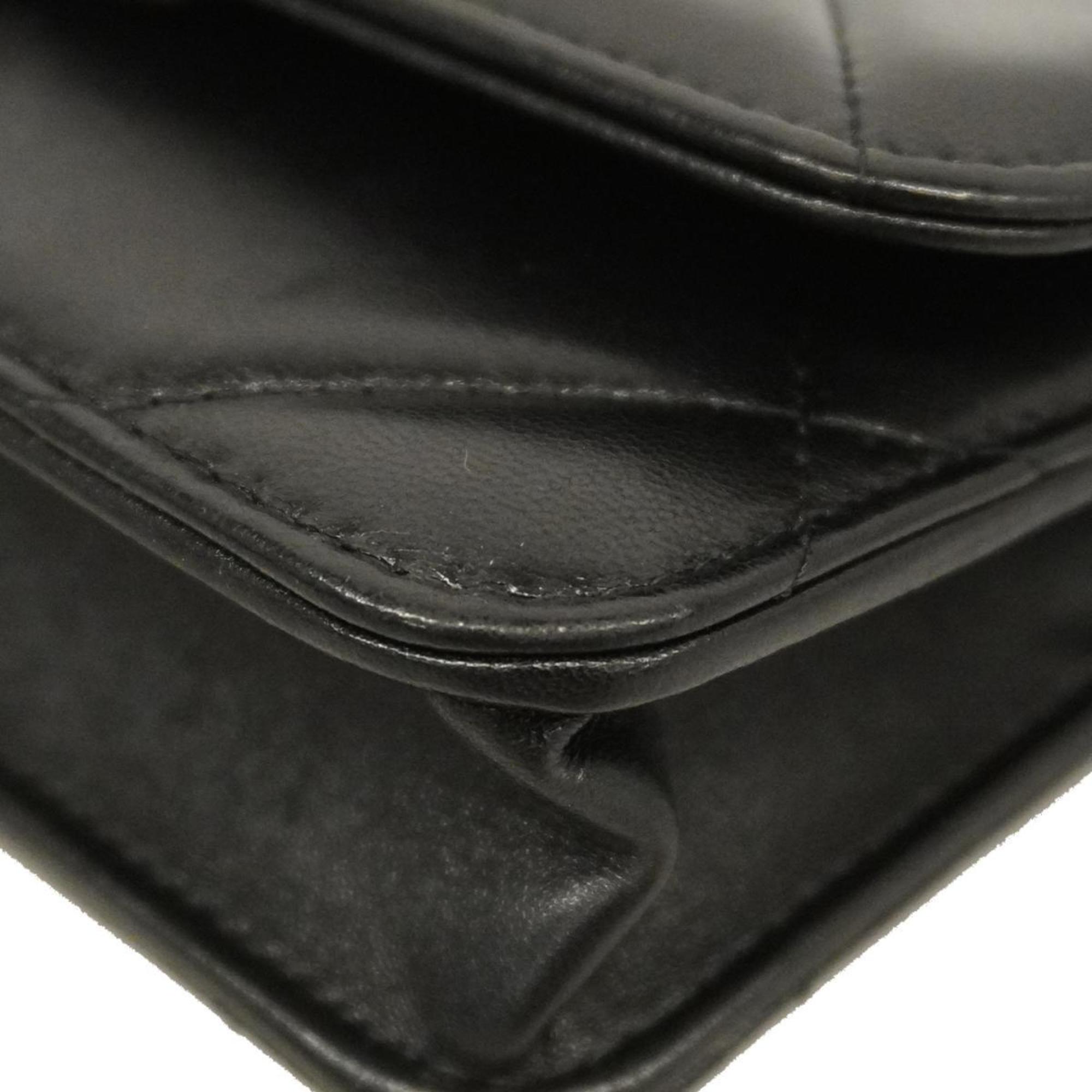 Chanel Shoulder Wallet 19 Chain Lambskin Black Ladies