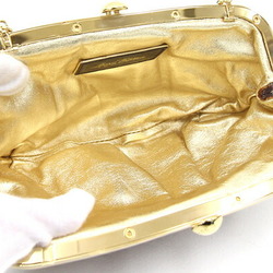 LOUIS VUITTON Handbag Monogram Satin Omoniere M92061 Marron Gold Bag Ladies Chain Brown