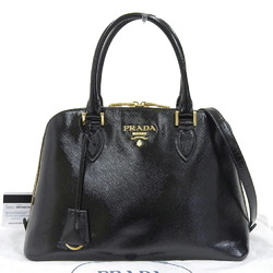 Prada PRADA handbag shoulder bag leather black 1BA002