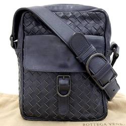 Bottega Veneta BOTTEGA VENETA Intrecciato Shoulder Bag Leather Navy 113092