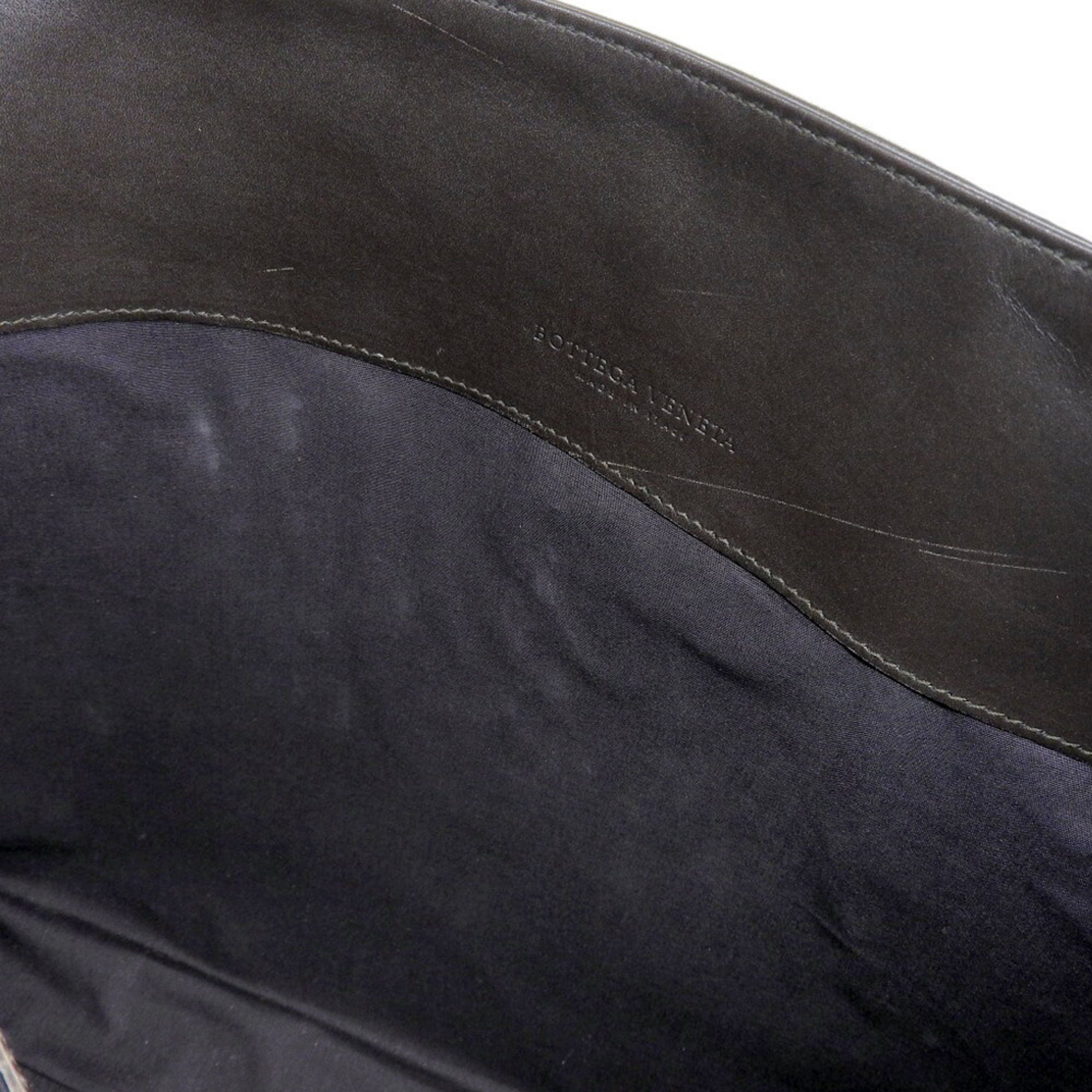 Bottega Veneta BOTTEGA VENETA Intrecciato Shoulder Bag Leather Brown