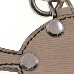 Prada Keychain 2AR243 Beige Pink Leather Keyring Bag Charm Skull Key Ladies PRADA