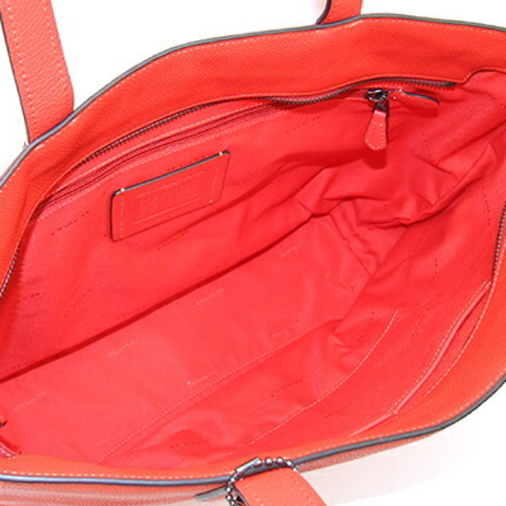 Coach Tote Bag Metropolitan 88291 Red Leather Storage Big Men Women COACH