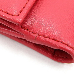 Salvatore Ferragamo Ferragamo W Wallet Gancini GJ-22 C844 Red Leather Folding Compact Ladies Salvatore