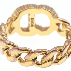 Christian Dior Dior Ring Clair D Lune R0988CDLCY_D301 Gold Metal Crystal Size S CD Women's Christian