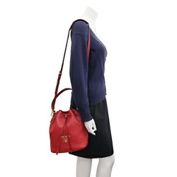 Prada Shoulder Bag 1BE018 Red Leather Ladies PRADA