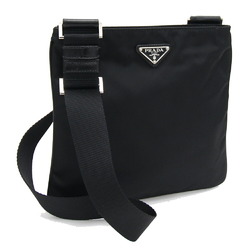 Prada shoulder bag black nylon gussetless ladies PRADA
