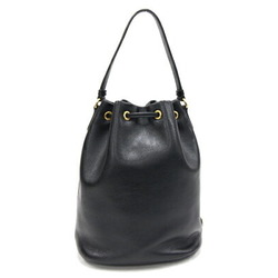 Prada Handbag 1BH038 Black Leather Shoulder Bag Women's PRADA