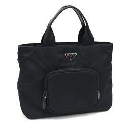 Prada handbag 1BG354 black nylon triangle tote ladies PRADA