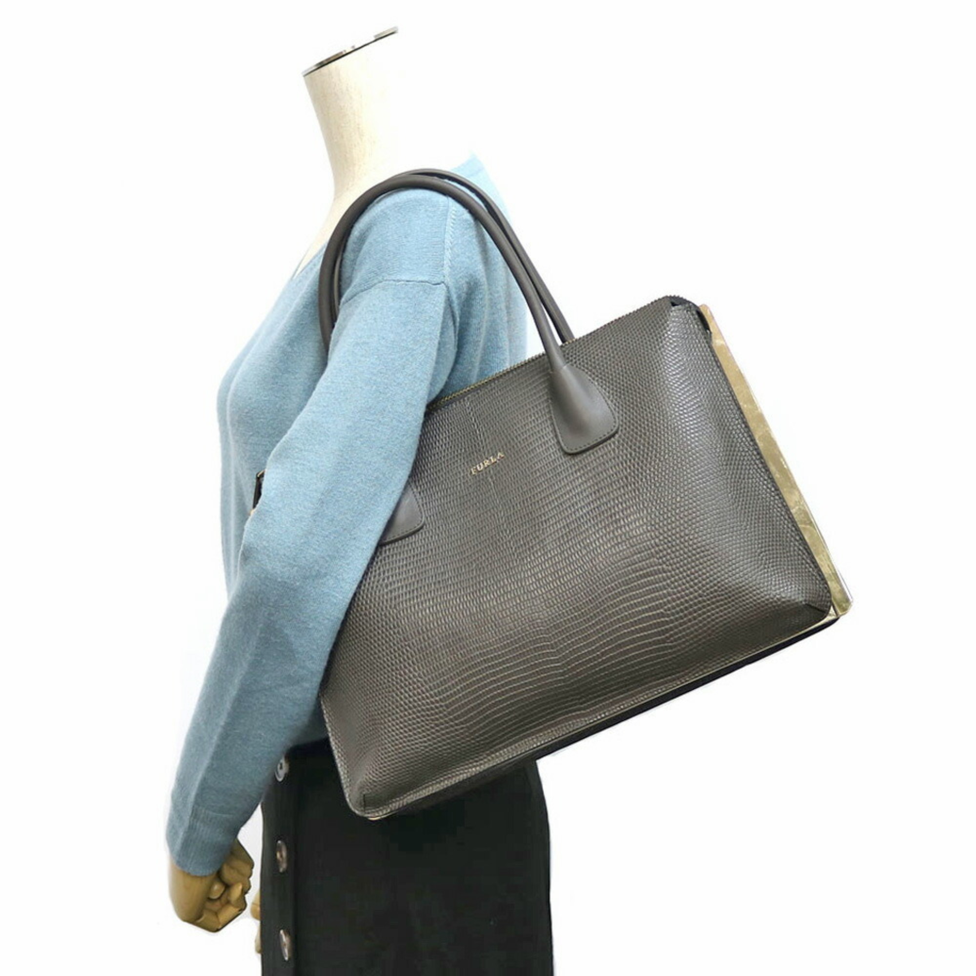 Furla Shoulder Bag Leather Gray Women's BRB01000000001896