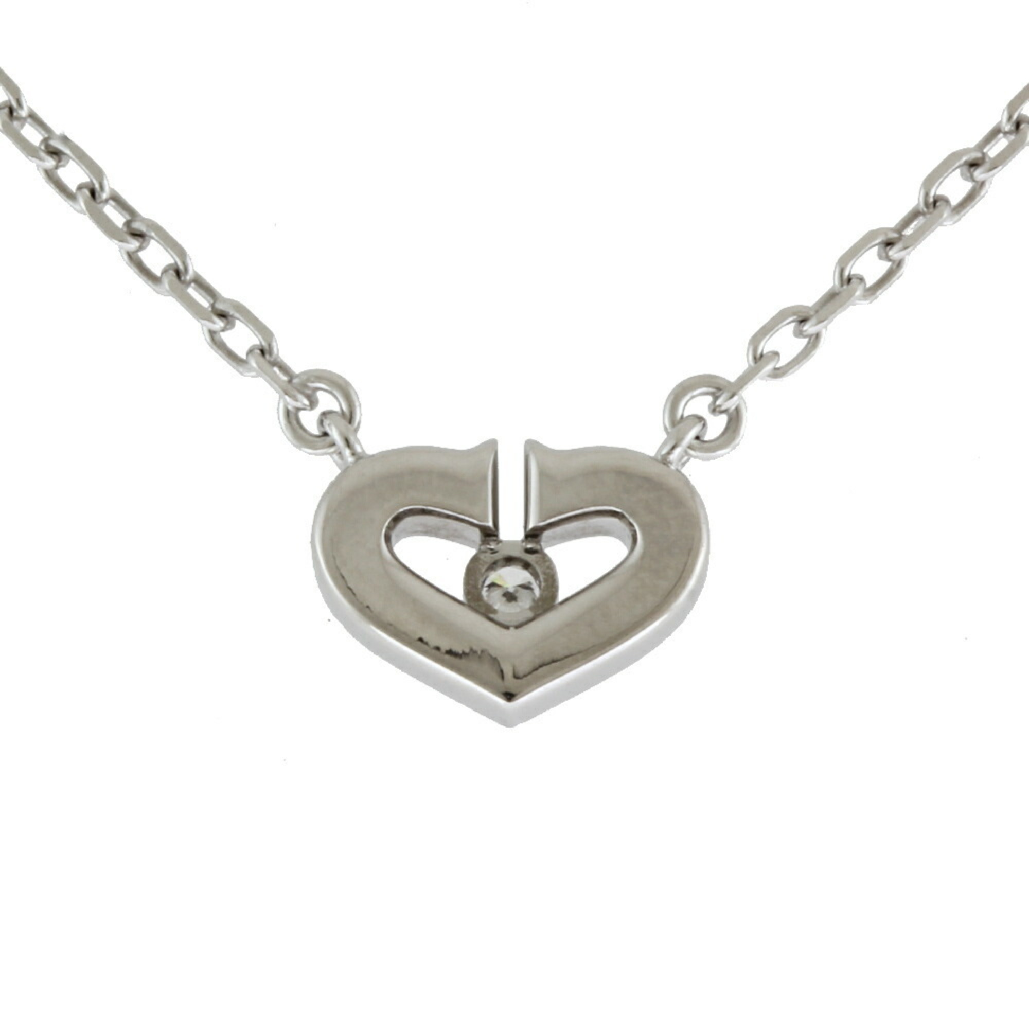 Cartier C Heart Diamond Necklace 18K Ladies CARTIER BRJ10000000120988
