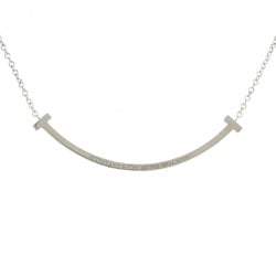 Tiffany T Smile Diamond Necklace 18K Women's TIFFANY&Co. BRJ10000000120965