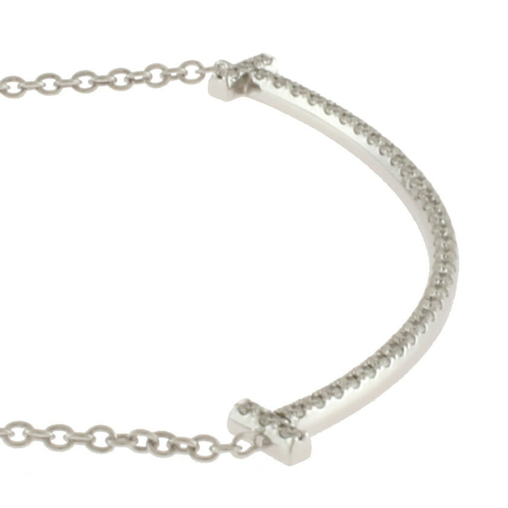 Tiffany T Smile Diamond Necklace 18K Women's TIFFANY&Co. BRJ10000000120965