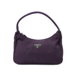 Prada PRADA hand bag nylon purple MV515 silver metal fittings Hand Bag