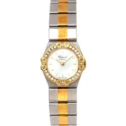 Chopard St. Moritz Combi 8067/11 Diamond Bezel Ladies Watch White Dial YG Yellow Gold Quartz