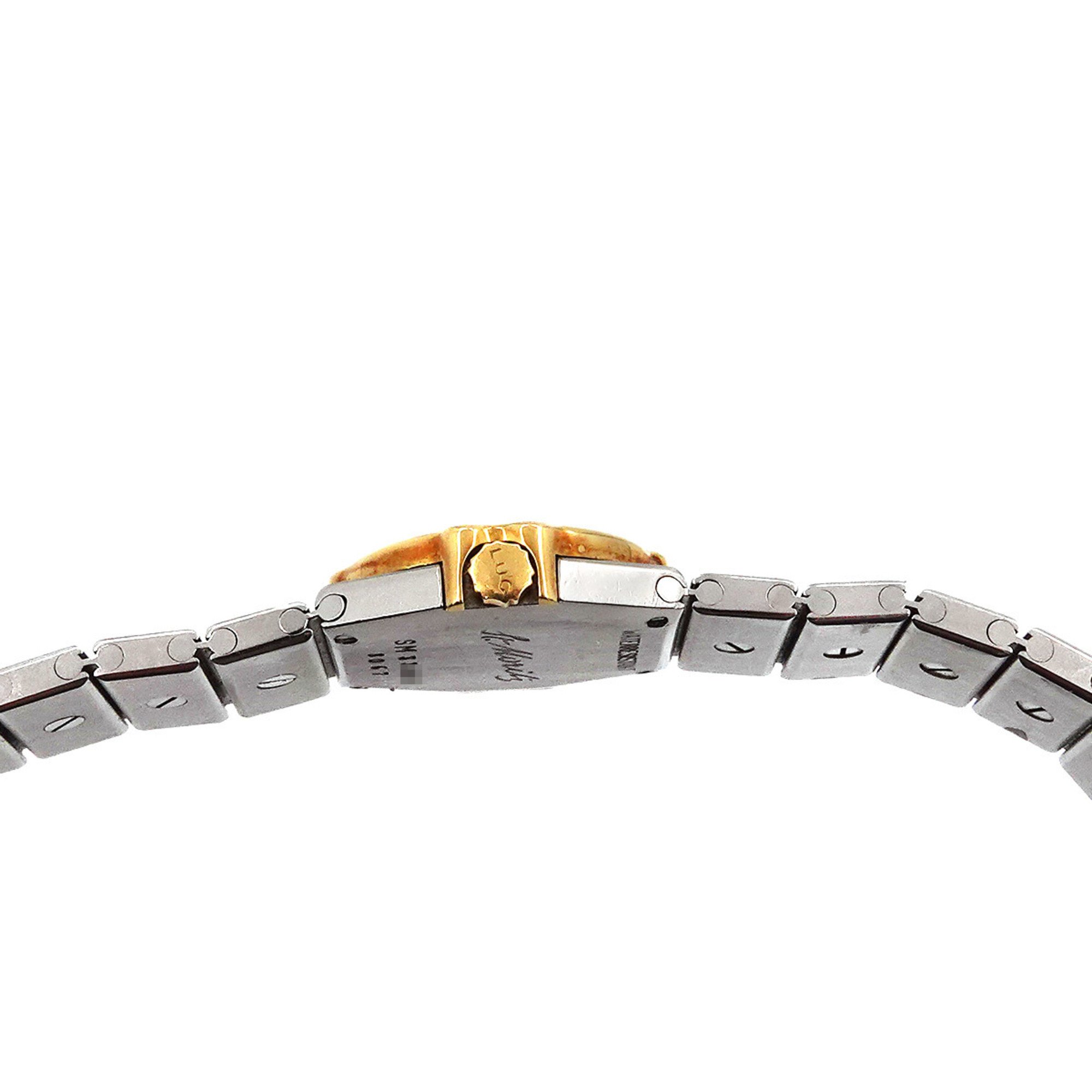 Chopard St. Moritz Combi 8067/11 Diamond Bezel Ladies Watch White Dial YG Yellow Gold Quartz