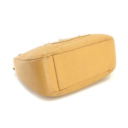CHANEL Matelasse Chain Bag Caviar Skin Leather Beige Gold Hardware A20993