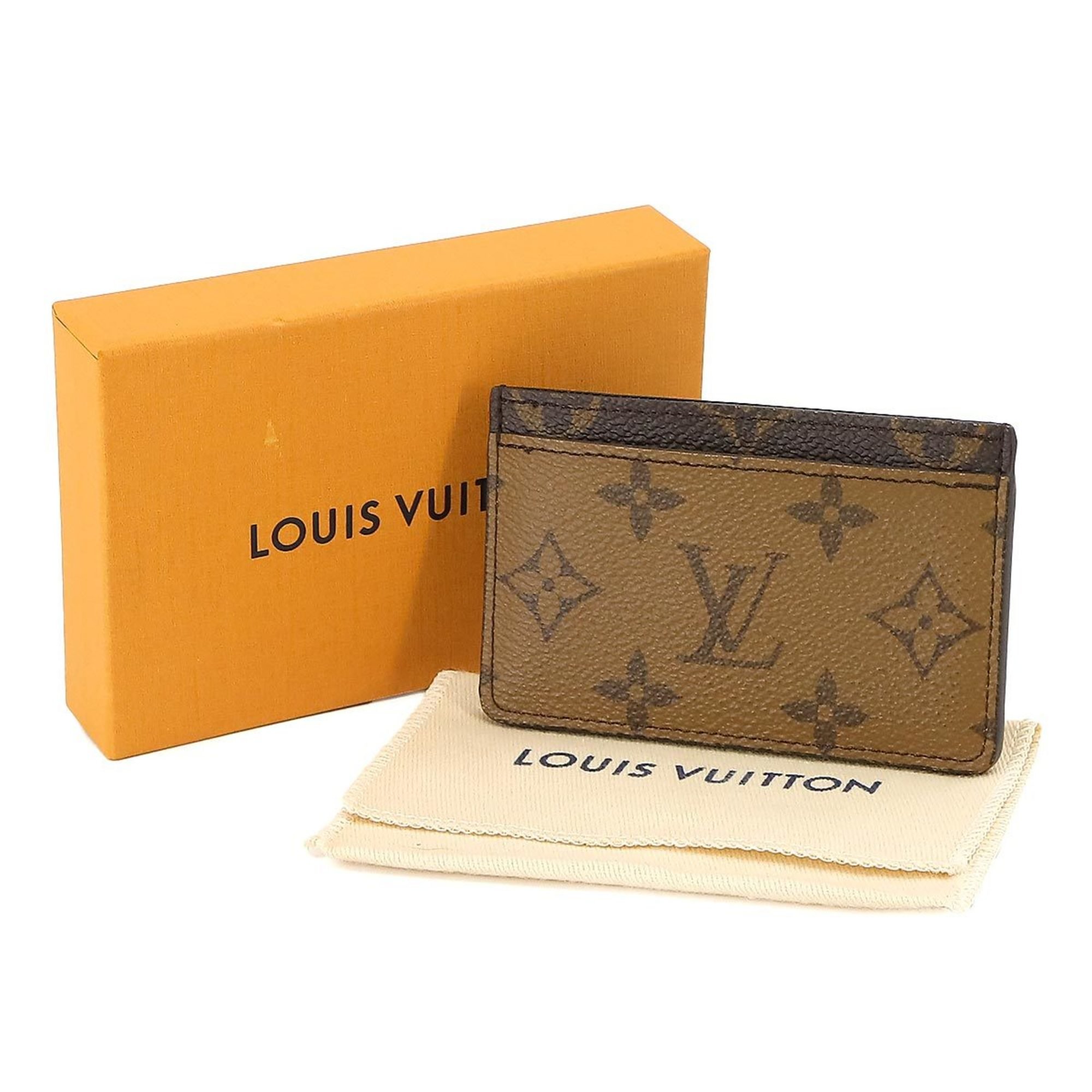LOUIS VUITTON Monogram Reverse Porto Cult Sample Card Case Brown M69161 Simple
