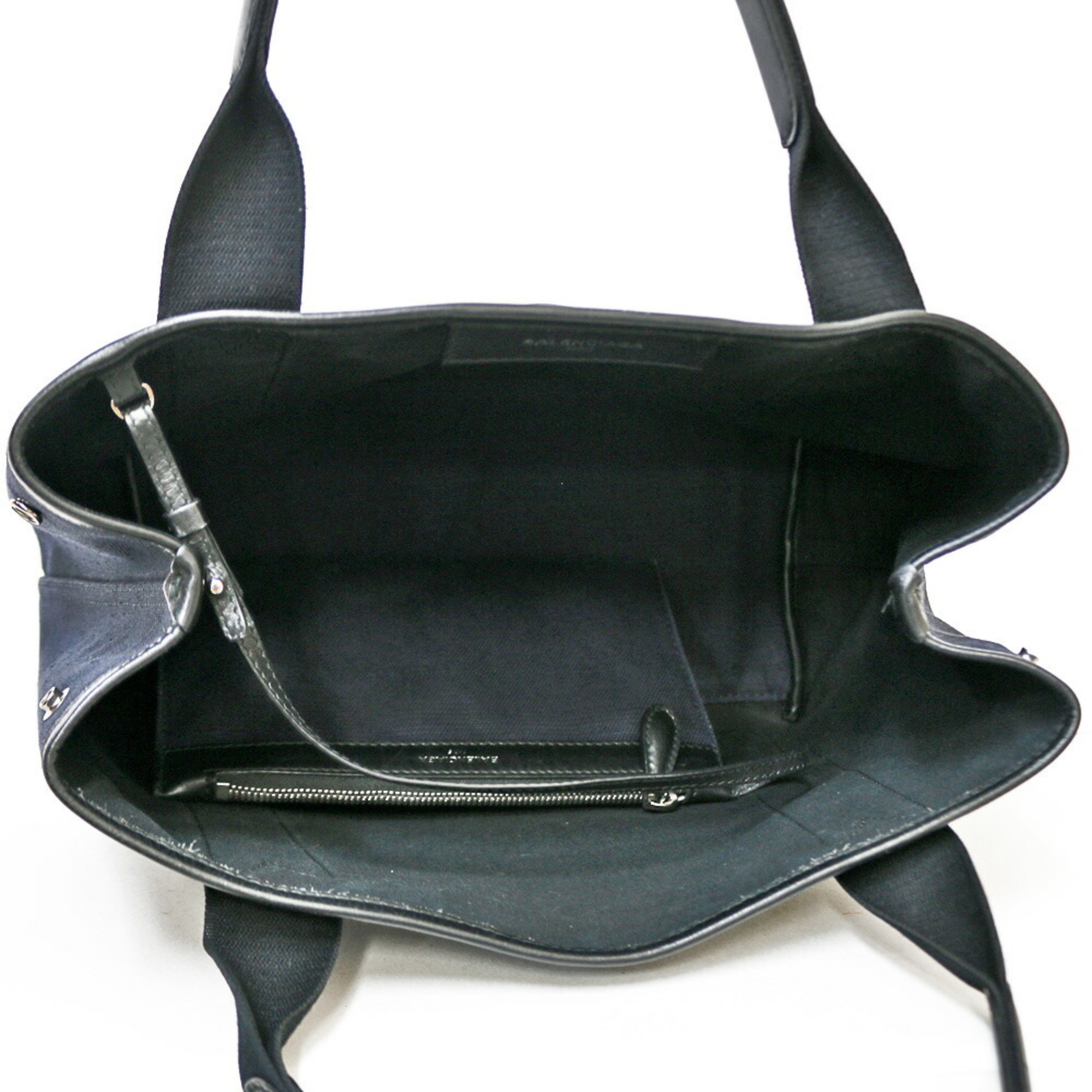 Balenciaga Navy Cabas Shoulder Bag Canvas Women's BRB01000000002351