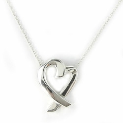 Tiffany Necklace Loving Heart Silver 925 Approx. 4.9g Paloma Picasso Women's TIFFANY&Co.